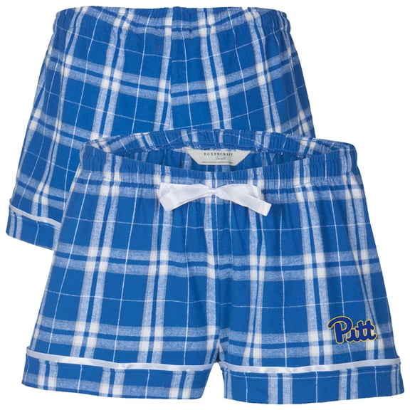 Women's Boxercraft Royal Pitt Panthers Flannel Shorts