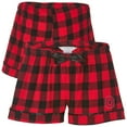 thumbnail image 1 of Women's Boxercraft Scarlet Ohio State Buckeyes Flannel Shorts, 1 of 3