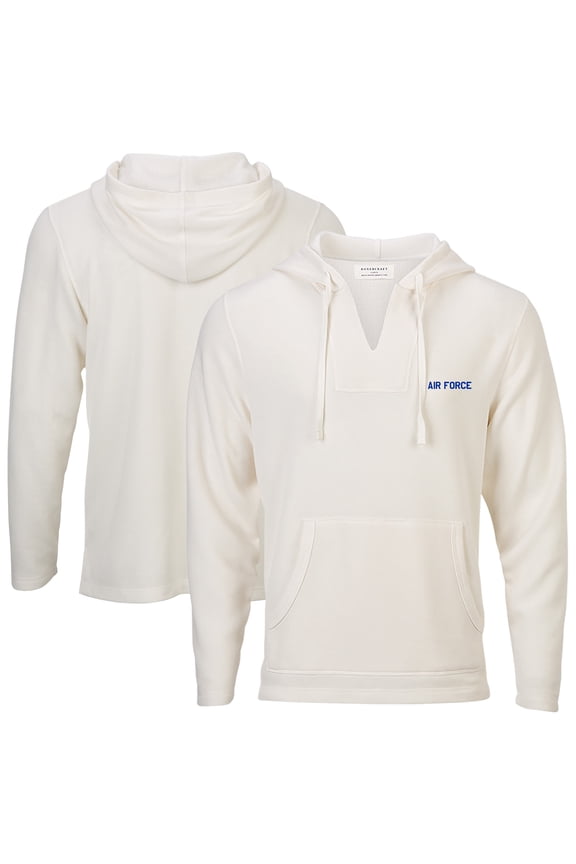 Women's Boxercraft White Air Force Falcons Baja Fleece V-Neck Pullover Hoodie