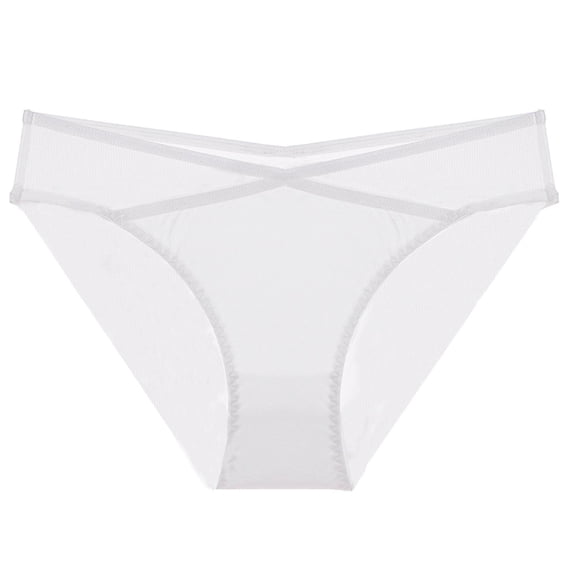 Women's Boxers Briefs Womens Thin Breathable Mesh Lace Briefs Cropping Hip Lifting Low Waist Underwear White M