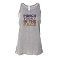 thumbnail image 1 of "Women's Boxing Tank, Punch Today In The Face, Boxing Racerback, Muscle Tank, Soft Bella Canvas, Boxing Apparel, Workout Clothes, Gym Tank, Athletic Grey, EXTRA SMALL", 1 of 1