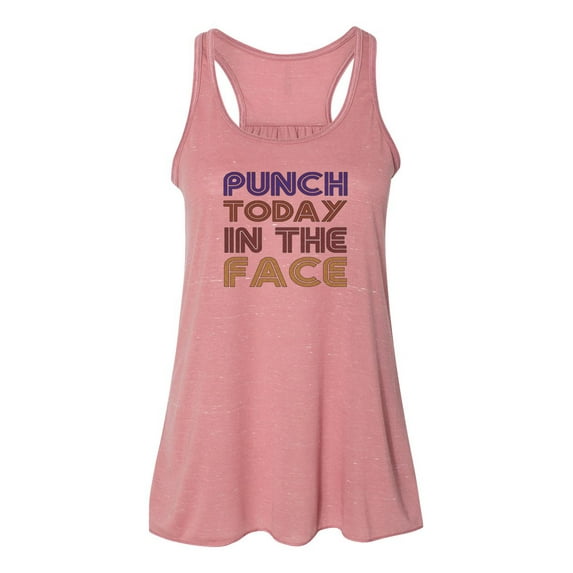 "Women's Boxing Tank, Punch Today In The Face, Boxing Racerback, Muscle Tank, Soft Bella Canvas, Boxing Apparel, Workout Clothes, Gym Tank, Mauve Marble, SMALL"