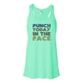 thumbnail image 1 of "Women's Boxing Tank, Punch Today In The Face, Boxing Racerback, Muscle Tank, Soft Bella Canvas, Boxing Apparel, Workout Clothes, Gym Tank, Mint , MEDIUM", 1 of 1