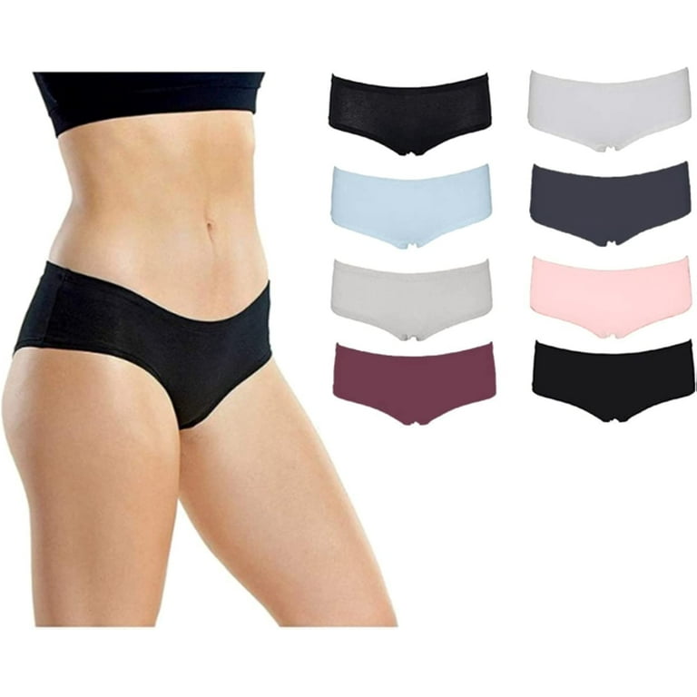 Women's Boy Shorts Underwear Lot of 5-10 Pack Cotton Assorted Solid Colors