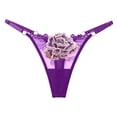 thumbnail image 1 of Women's Boy Shorts Underwear Size 8 Pack of Thongs Women Ladies Embroidered Thong Low Waist Cutout Panties, 1 of 3