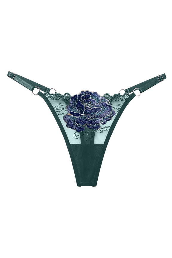 Women's Boy Shorts Underwear Size 8 Pack of Thongs Women Ladies Embroidered Thong Low Waist Cutout Panties
