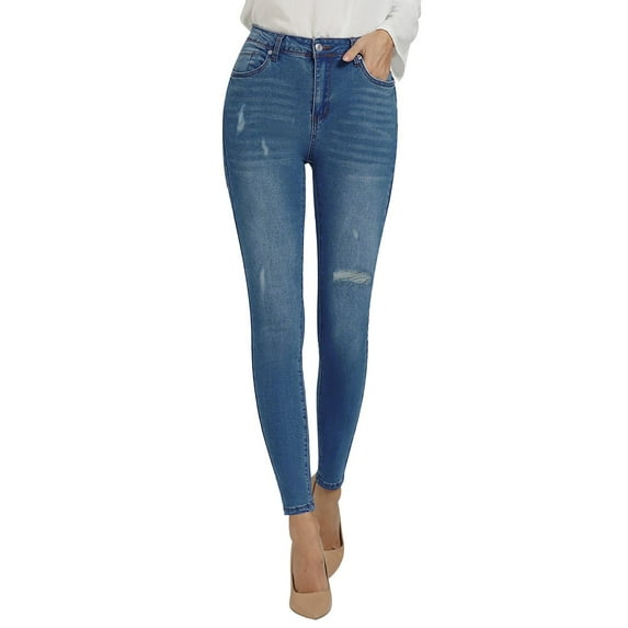 Women's Boyfriend Jeans Stretchy Comfort Distressed Denim Pants High Waist Loose Fit Casual Style