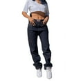 thumbnail image 1 of Women's Boyfriend Loose Jeans Loose Straight Low Rise Vintage Long Denim Trousers Everyday Street Jeans, 1 of 9