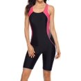 thumbnail image 1 of Women's Boyleg One Piece Swimsuit Racerback Athletic Bathing Suit, 1 of 6