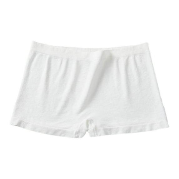 Women's Boyshorts Panties Cotton Boxer Briefs for Ladies Girl Underwear Shorts with Cotton Crotch Seamless Pants Comfortable Panties White S-3XL