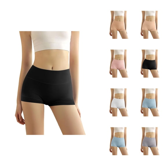 Women's Boyshorts Underwear Briefs High Waisted Womens Panties Cotton