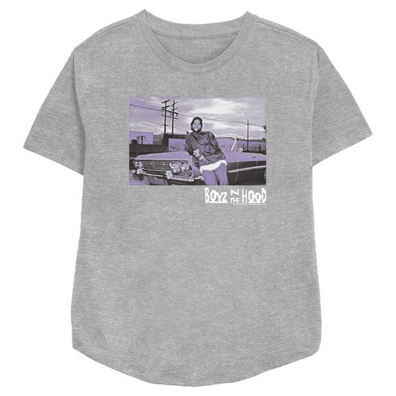 Women's Boyz n the Hood Doughboy Portrait Logo  Graphic Tee Athletic Heather Large