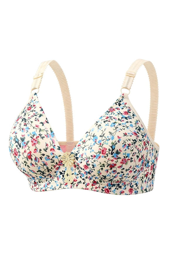 Women's Bra, Convertible Racerback Bra Seamless Push Up Full Coverage Daily Wear Full Coverage Supportive Bra Low Cut Full Coverage Bra, Khaki M