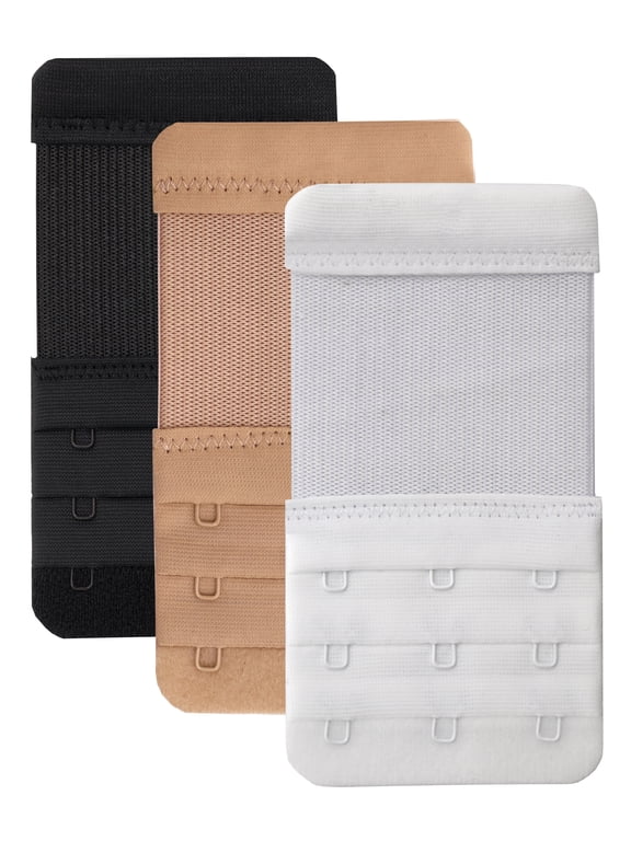 Women's Bra Extender 3 Hook ,Stretchy Soft and Comfortable Bra Strap Extension