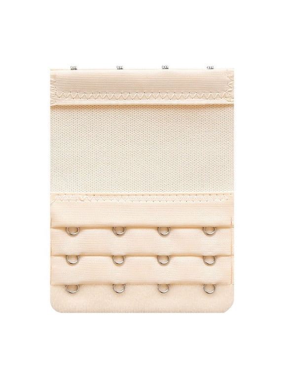 TLobaio Women's 4 Hooks 3 Rows Stretchy 4 Hook Bra Extender, Beige