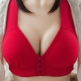 thumbnail image 1 of Women's Bra With Front Buckle Style And No Steel Ring Underwear Thin And Large Chest Small Side And Beautiful Back Bra Strapless Sports Bras for Women Women Bras plus Size Front Closure Sports Bra, 1 of 4