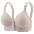 thumbnail image 1 of Women's Bra Front Closure Bras Adjustable Straps Full Coverage Bras with No Underwire Everyday Bra Clothes for Women, 1 of 8