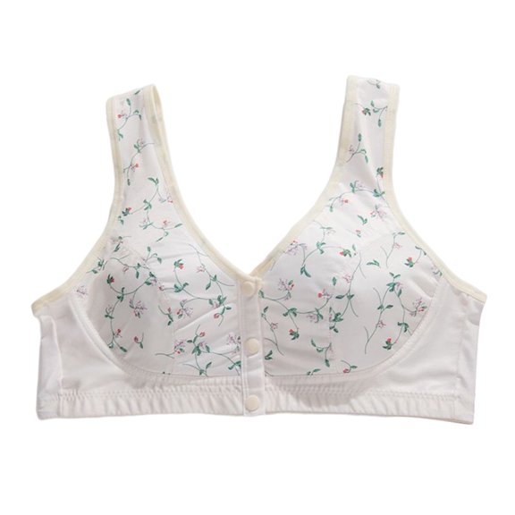 Women's Bra Full Coverage Non Padded Wirefree Bra -Comfort and Double Support