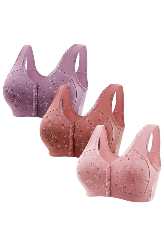 Women's Bra Plus Size T-Shirt Bra Bundle - 3Pc Lace, Women's Bra L