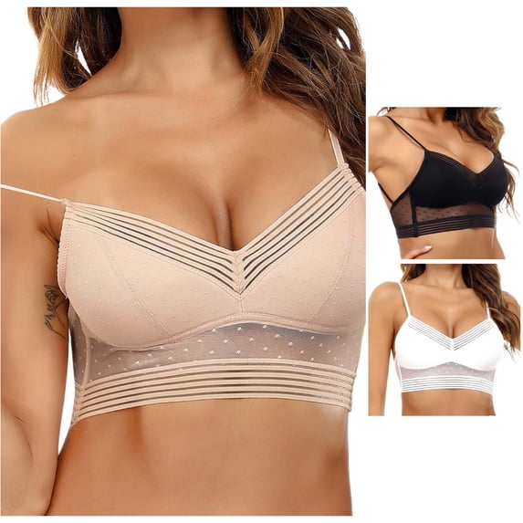 Women's Bra - Transparent Shoulder Strap Convertible Cordless Backless Sling for Everyday Comfort and Subtle Confidence