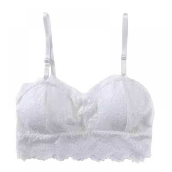 Women's Bra Tube Top Lacy Removable Padding Wire Free Bra Seamless Stretchy Sexy Bandeau, Average Size, Multiple Color Optional (White,Black,Rose Red,Blue)