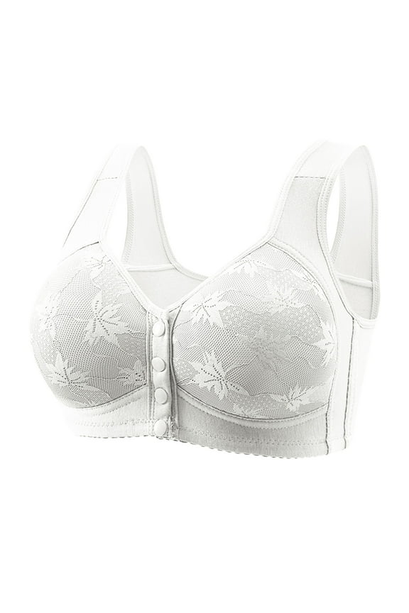 Women's Bra Women'S Fashionable And Casual Front Underwear For Elderly People Skin Friendly And Comfortable Bra,Beige Women's Bra 46