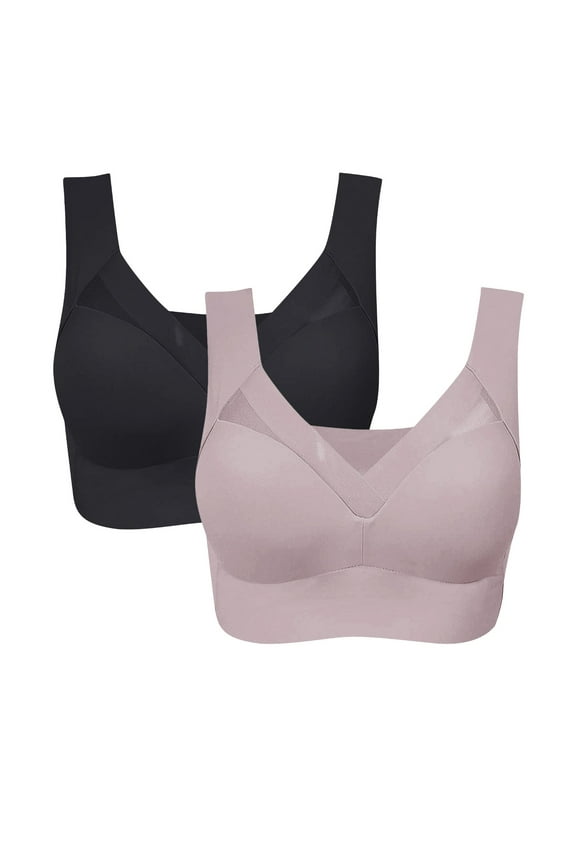 Women's Bra Women'S Posture Corrector Bra Set - Wireless Comfort Bras With Full Coverage,Green Women's Bra L
