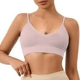 thumbnail image 1 of Women's Bra Women'S Solid Color Back Sports Bra Absorbing Gathering Sports Bra,Pink Women's Bra L, 1 of 4
