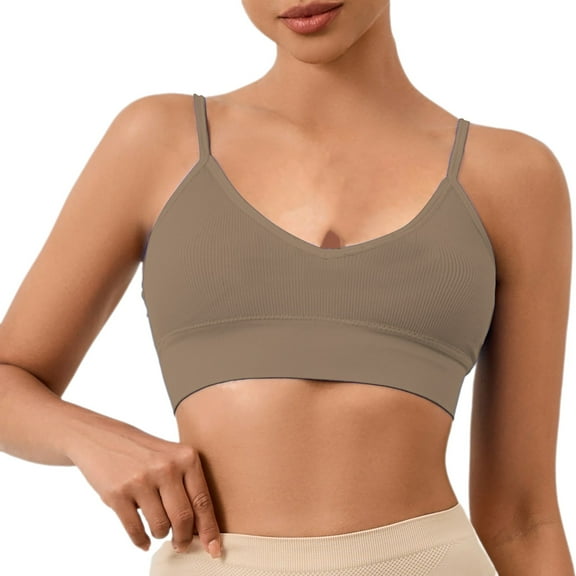 Women's Bra Women'S Solid Color Back Sports Bra Absorbing Gathering Sports Bra,Yellow Women's Bra XS