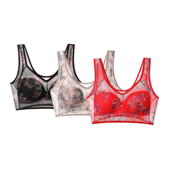 Women's Bra Women'S Sports Support Bra - Wireless High Impact,Black Women's Bra 4XL