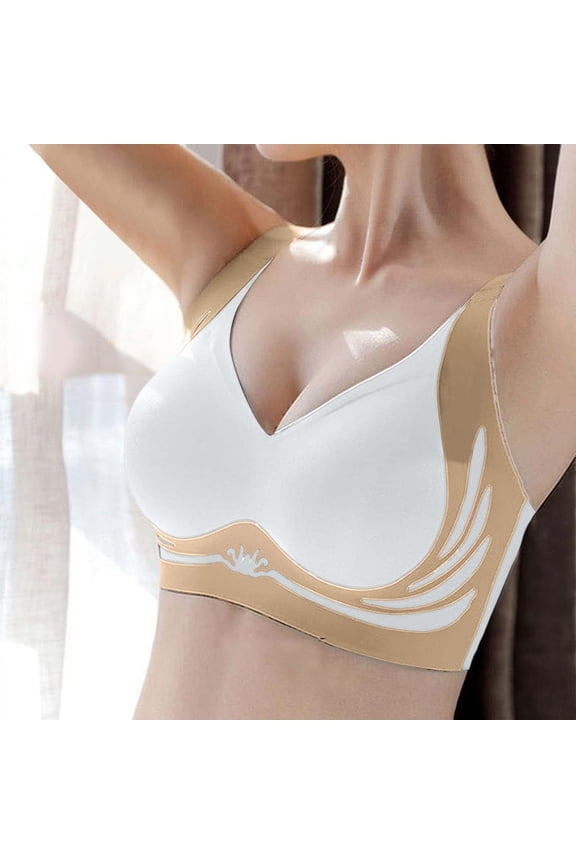 Women's Bra Womens Wireless Bra Super Gather Bra Anti Sagging Breasts Support Pushup Lifting Bras For Older Women,White Women's Bra M