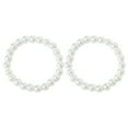 thumbnail image 1 of Women's Bracelet, Holzlrgus White Faux Pearls Beaded Elastic, 2Pcs, 1 of 1