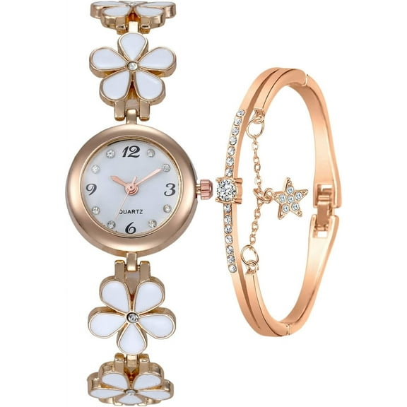 Women's Bracelet Watch Fashion Item Waterproof Quartz Flower Shaped Watch