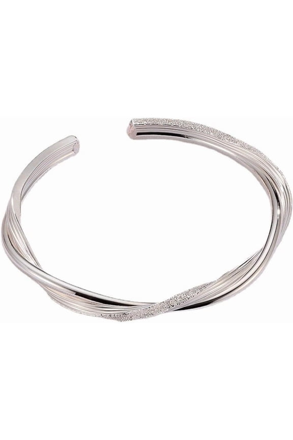 Women's Bracelets 925 Sterling Silver Open Bangle Cuff Bangle Bracelets Jewelry Handmade Bracelet for Valentine Gift