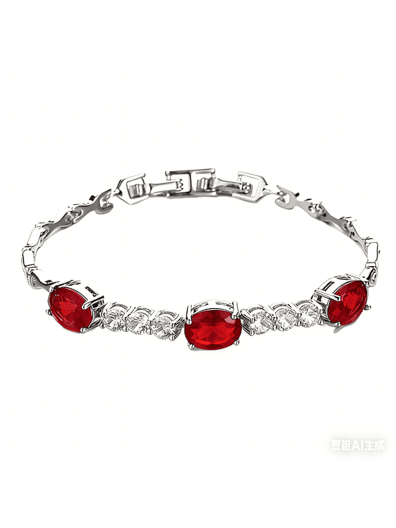 Women's Bracelets Luxury Slender Silver Plated Bracelet with Sparkling Cubic Zirconia Bracelet Jewelry Gifts