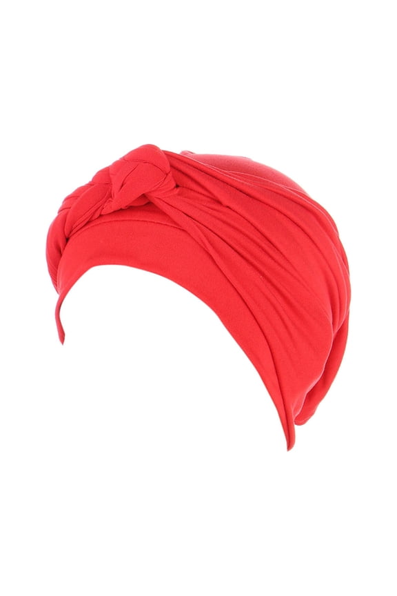 Women's Braid Pattern Pre-Tied Turban Hat, Ethnic Bohemian Chemo Headwrap
