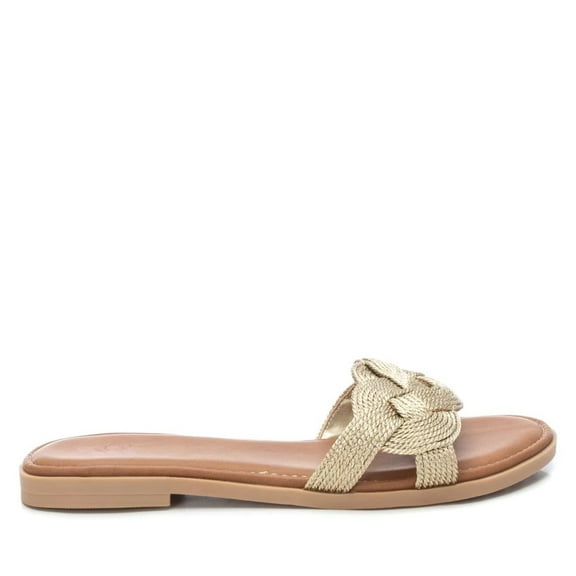 Women's Braided Flat Sandals By XTI_141445_Gold