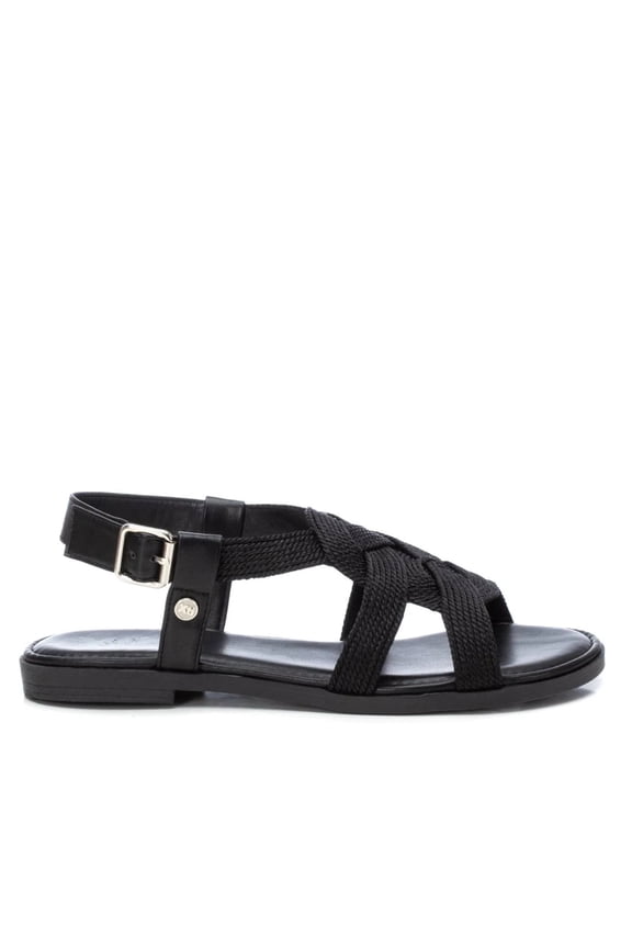 Women's Braided Flat Sandals By XTI, 14144703 Black