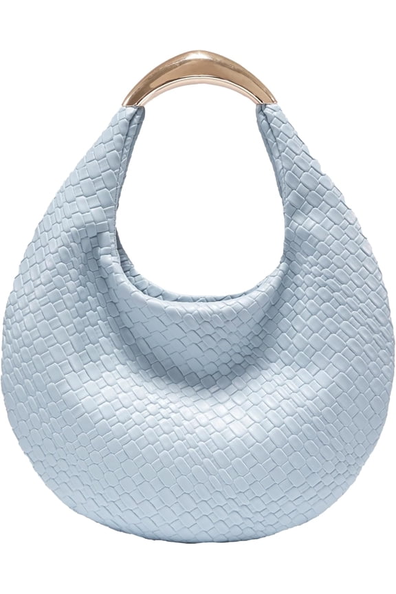 Women’s Braided PU Leather Hobo Bag Boho Chic Crescent Tote Shoulder Handbag Elegant Design