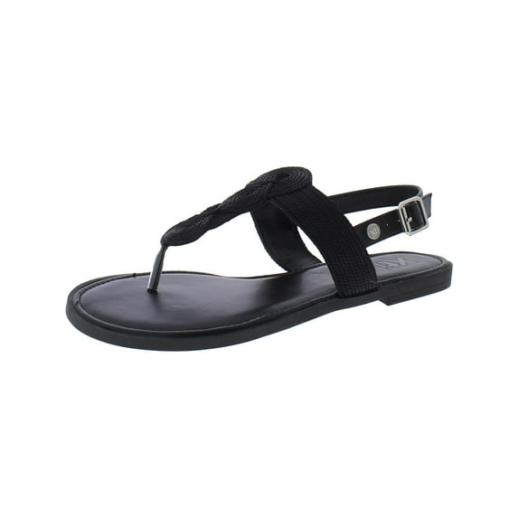 Xti Womens Woven Faux Leather Slingback Sandals