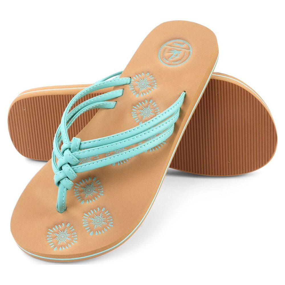 Women’s Braided Thong Sandals – Summer Flip-Flops with Non-Slip Rubber Sole – Casual Beach & Pool Slip-On