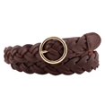 thumbnail image 1 of Women's Braided Woven Belt for Jeans Pants Coffee One Size, 1 of 2