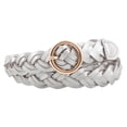 thumbnail image 1 of Women's Braided Woven Belt for Jeans Pants Silver One Size, 1 of 2