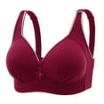thumbnail image 1 of Women's Bralettes Back-Smoothing Bra Feature V-Neck Longline Bra Style W-1092 Red XXL, 1 of 2