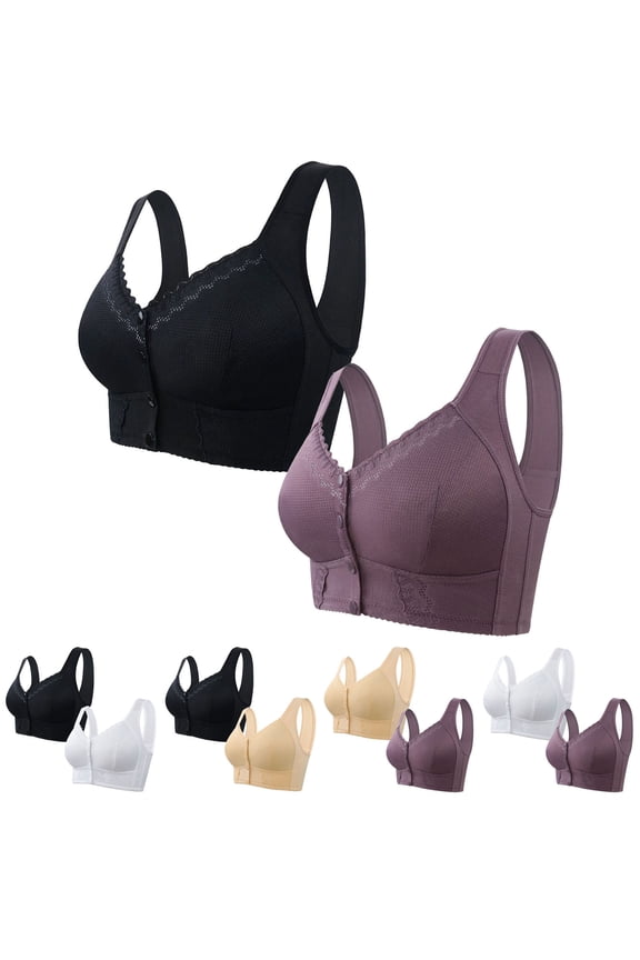 Women's Bras No Bra No Front Button No Slip Underwear Strapless Sticky Adhesive Everyday Wear Soft Comfort Breathable Backless Invisible | CSEONE,Beige L