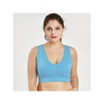 thumbnail image 1 of Women's Bras Double Layer Large Size Rimless Vest No Trace Yoga Underwear, 1 of 3