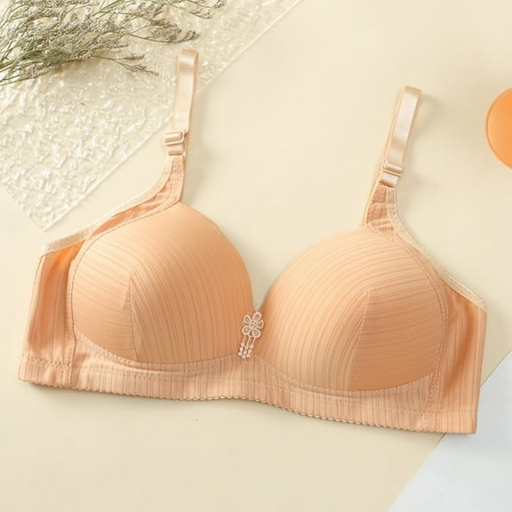 Women’s Bras Everyday Bras for Women No Underwire Bra Womens Bras Push Up Women's Daily Adjustable Underwear Gathered Thin Bra Without Steel Ring