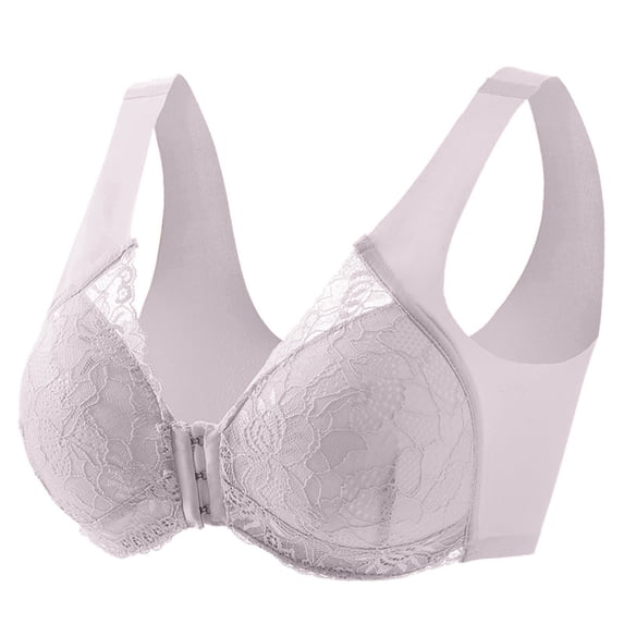 Women's Bras Front Closure Bras Floral Lace Bras No Underwire Bras Everyday Bra Support Bras for Women