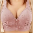 thumbnail image 1 of Women's Bras Front Closure Under $5 No Wire Lace Fashion Thin Style Ventilate Front Buckle Bra Without Steel Rim, 1 of 6