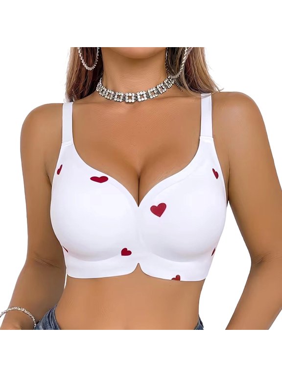 Women's Bras Front Closure Wireless Triangle Bralette No Padding Adjustable Strap Soft Stretchy Lingerie for Daily Wear